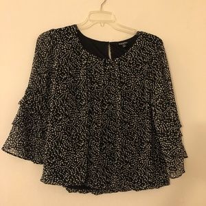 Roz&Ali Polkadot Bouse Sz Petite XL